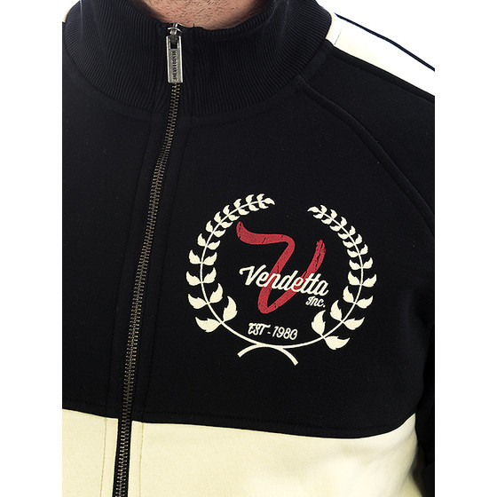 Vendetta Inc. Sweatjacke Crush 5001 schwarz-beige S
