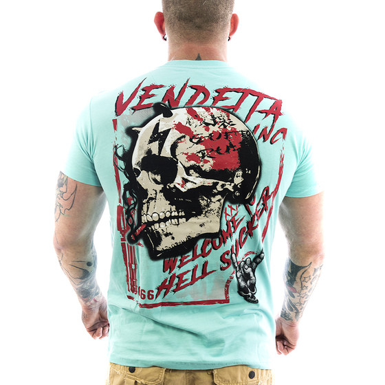 Vendetta Inc. Shirt Hell Skull 1039 t�rkis S